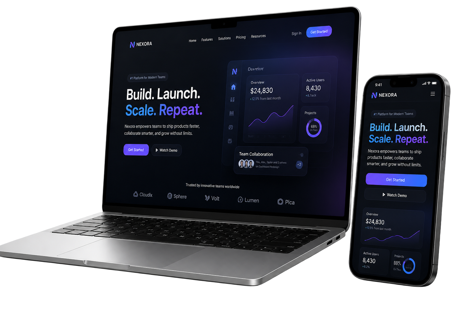 WebGravity website on laptop and mobile devices